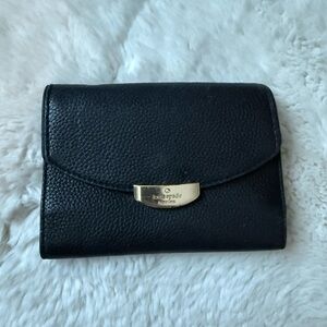 Kate Spade Black Wallet with Gold Clasp